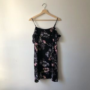 Floral cold shoulder mini dress